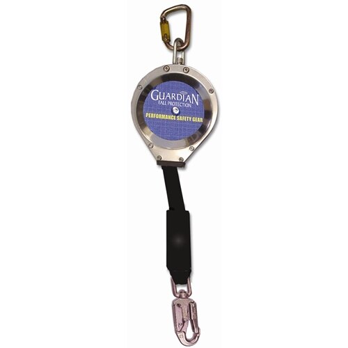 Guardian 10909 20 ft Halo Webbing Self Retracting Lifeline with Steel Snap Hook