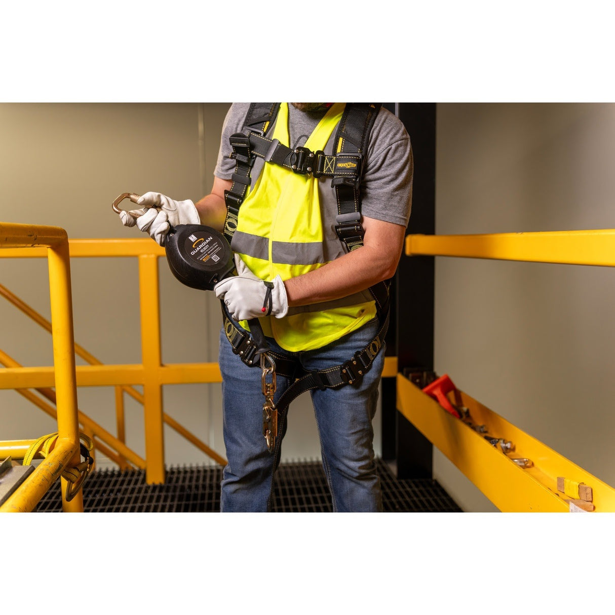 Guardian 10950 10 ft Velocity Class 1 Cable Self Retracting Lifeline with Snap Hook - 5