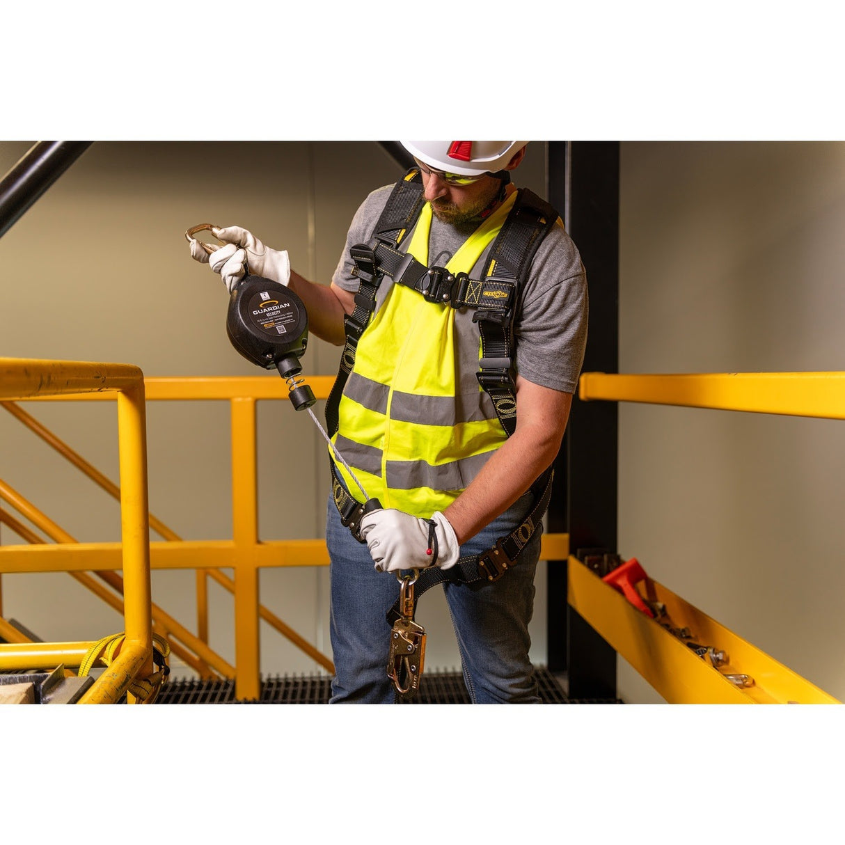 Guardian 10950 10 ft Velocity Class 1 Cable Self Retracting Lifeline with Snap Hook - 6