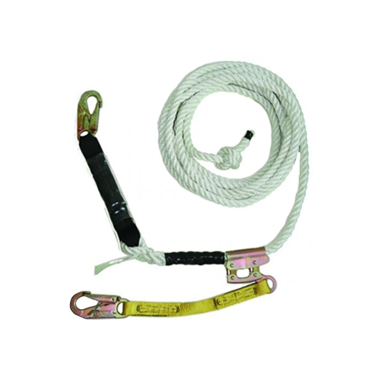 Guardian 11326 130 ft Polydac Rope Vertical Lifeline Assembly with Shock Absorber and Positioner