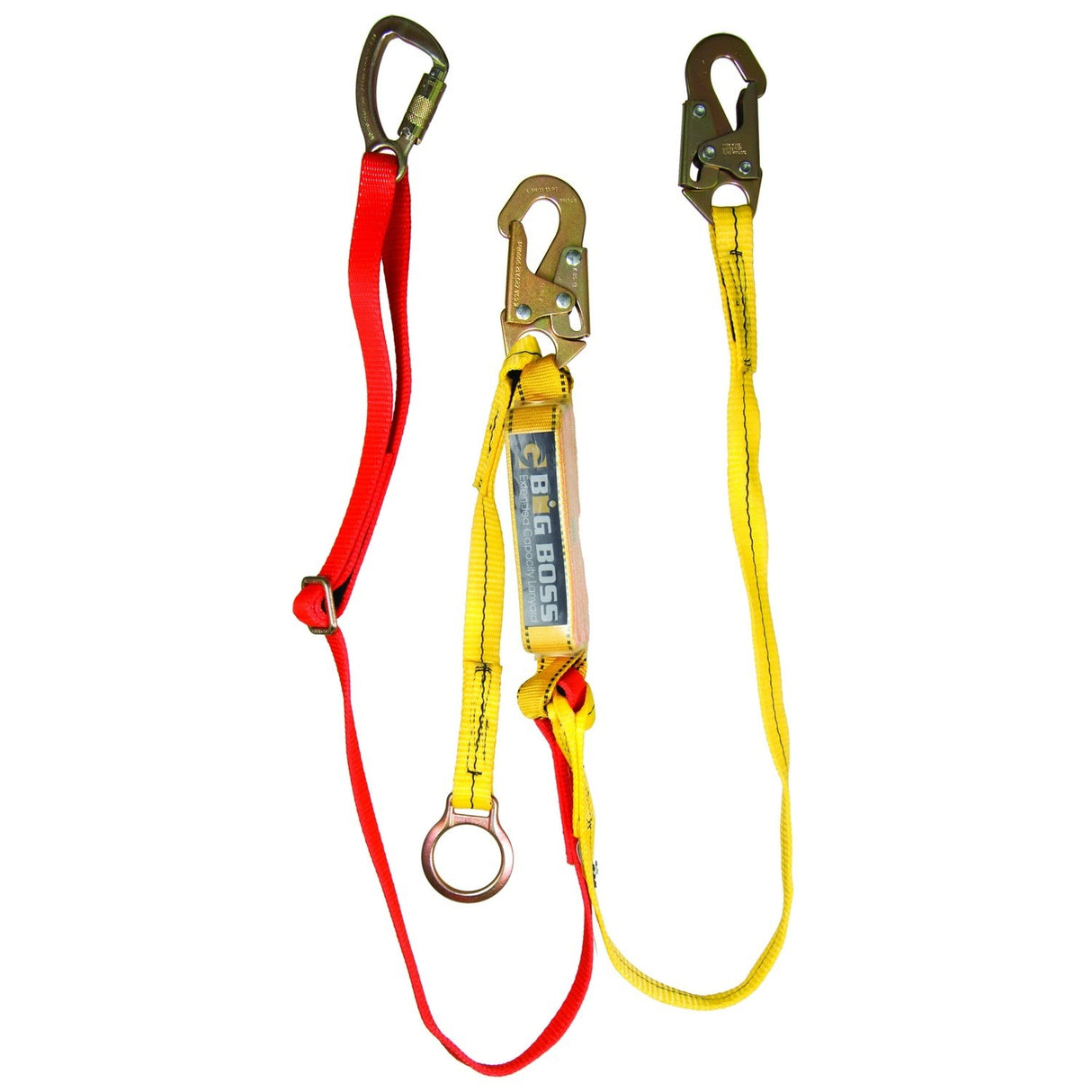 Guardian 11520 4 in 1 External Shock Absorbing Double Leg Lanyard 18 in x 4 ft for Fall Protection