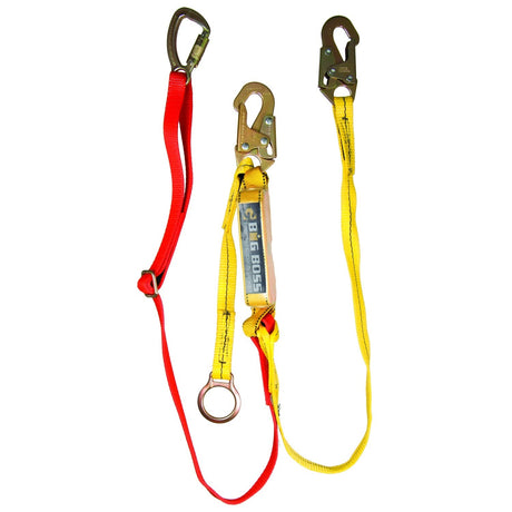 Guardian 11520 4 in 1 External Shock Absorbing Double Leg Lanyard 18 in x 4 ft for Fall Protection