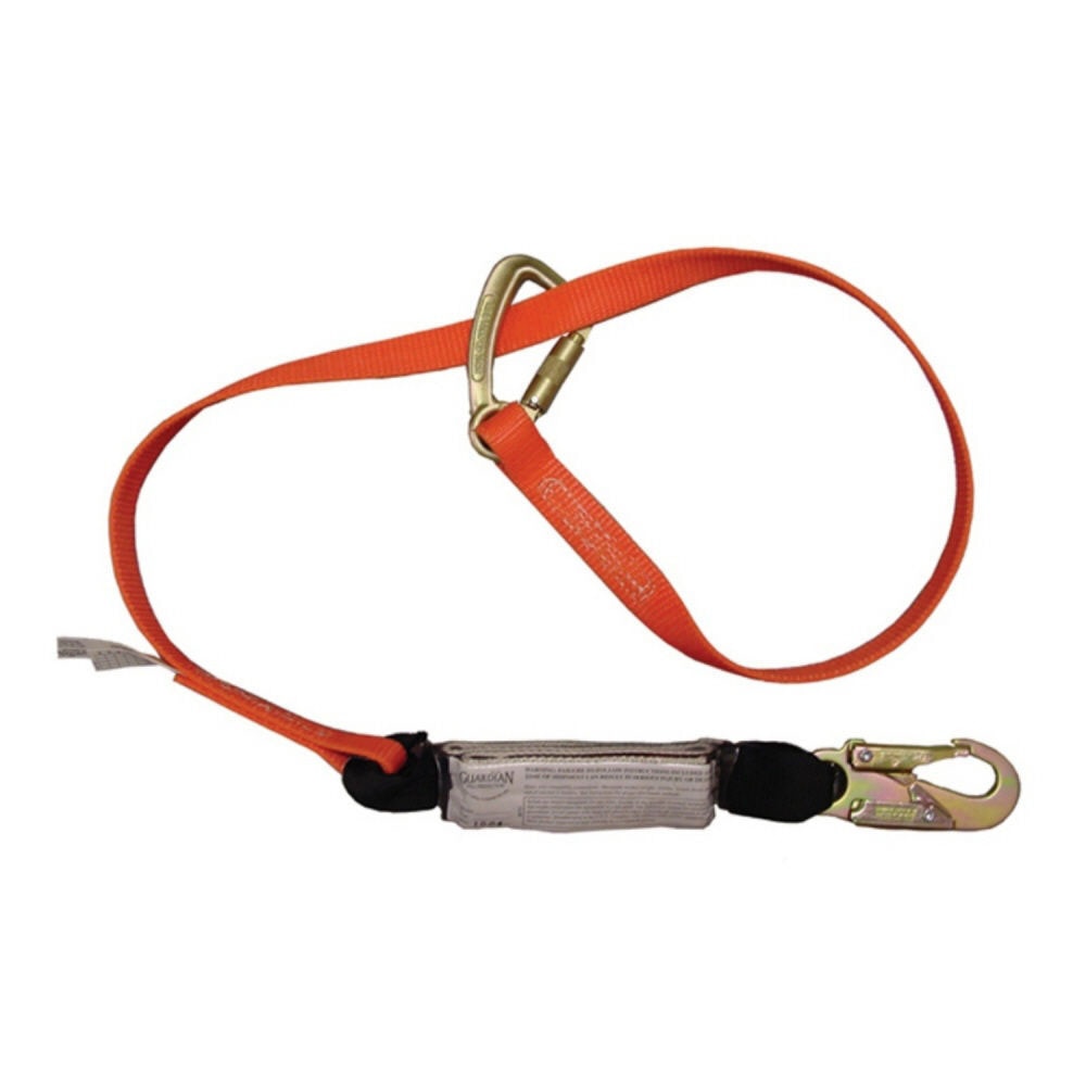 Guardian 11730 6 ft Single Leg Double Lock Wrap Lanyard with Carabiner