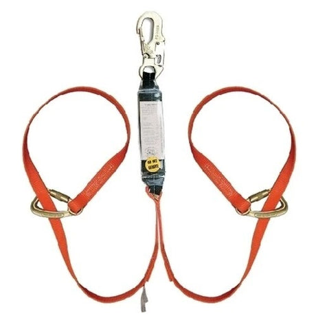 Guardian 11740 6 ft Double Leg Double Lock Wrap Lanyard with Carabiner Hooks