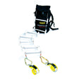 Guardian 15023 12 ft Rapid Deployment Rescue Ladder Kit with Cross Arm Straps and Pompier Hooks