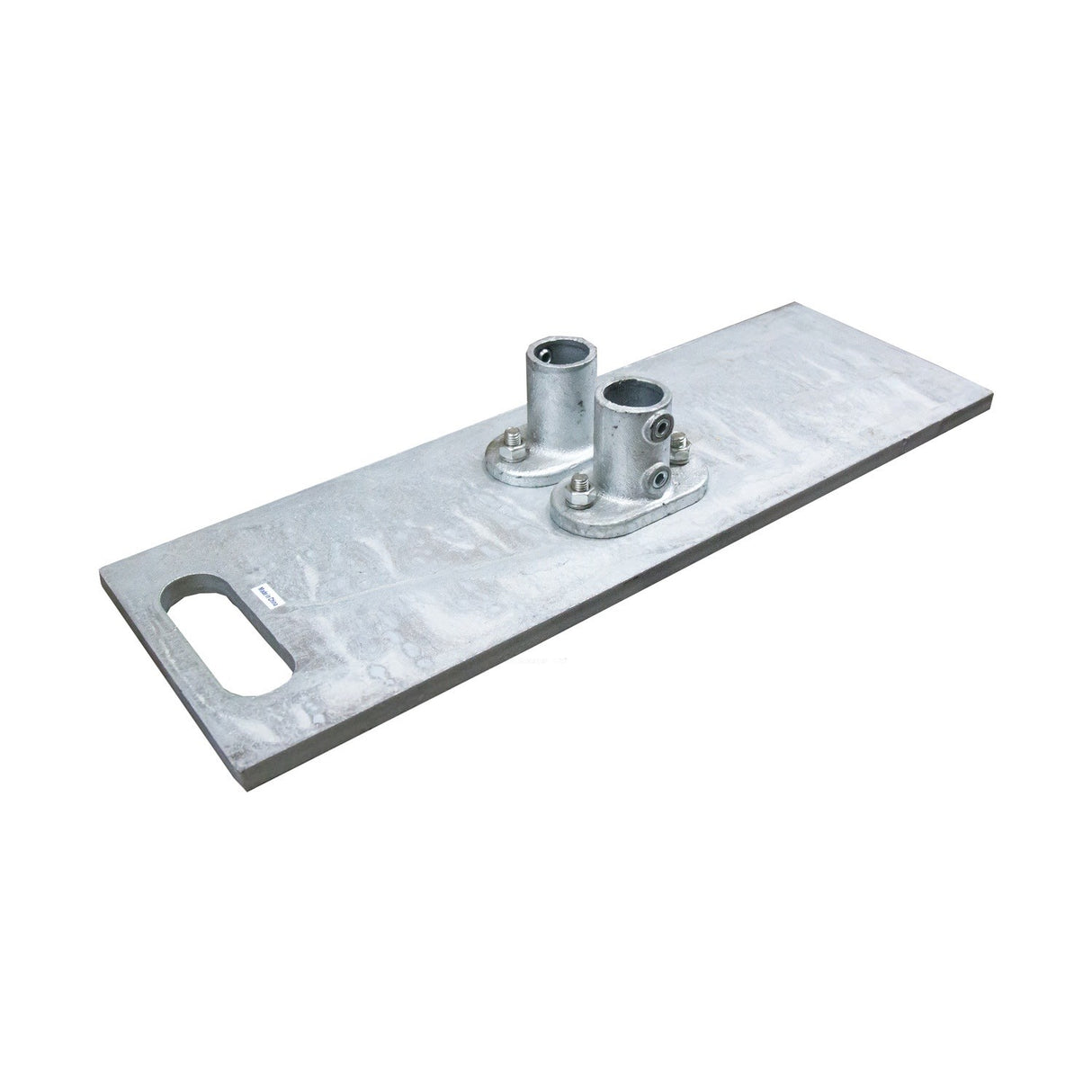 Guardian 15180 30 in. Galvanized Steel Guardrail Baseplate for Freestanding G Rail Systems