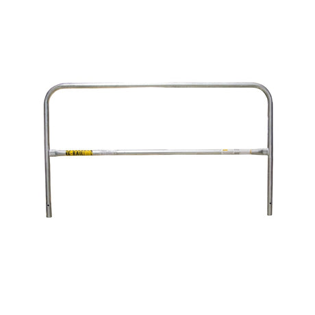Guardian 15181-GALV 10 ft Galvanized Steel G-Rail Freestanding Guardrail Rail