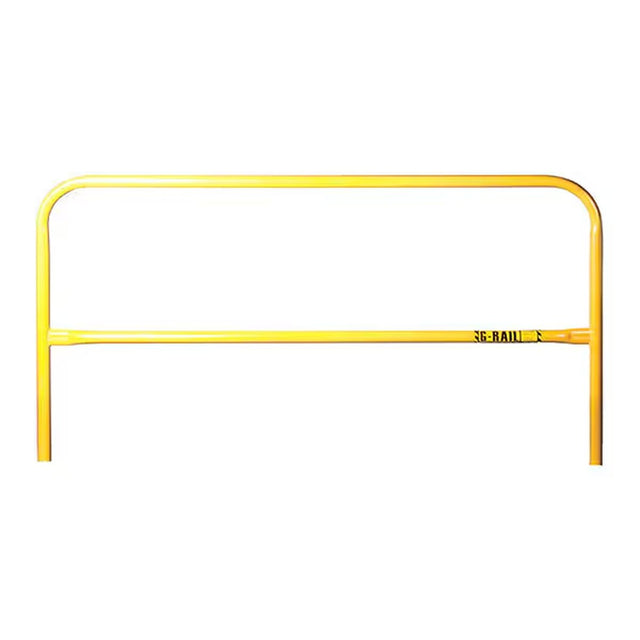Guardian 15181 10 ft Freestanding Metal Guardrail System Rail Yellow Powder Coat (1 Pack)