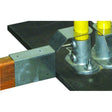 Guardian 15184 10 in. Galvanized Steel Toeboard Attachment for Guardrail Baseplate 15180