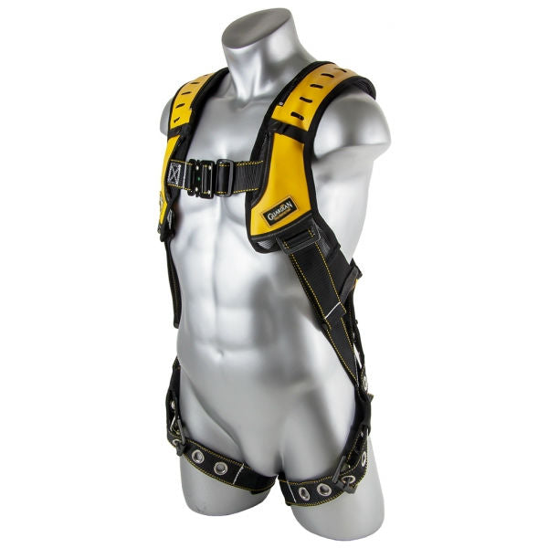 Guardian 181062 Basic HUV Premium Edge Harness XXL, Yellow-Black, Pass-Thru Chest And Legs