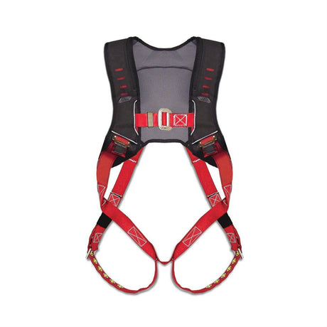 Guardian 181110 HUV Premium Edge Harness SM, Black-Red, Pass-Thru Chest And Tongue Buckle Legs
