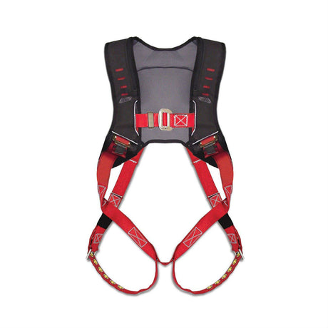 Guardian 181110 HUV Premium Edge Harness SM, Black-Red, Pass-Thru Chest And Tongue Buckle Legs