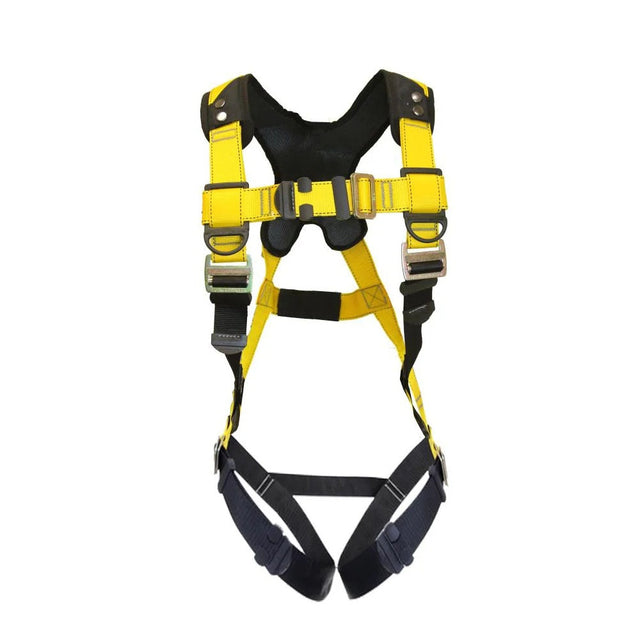 Guardian 181120 HUV Premium Edge Harness SM, Black-Yellow, Pass-Thru Chest, Tongue Buckle Legs