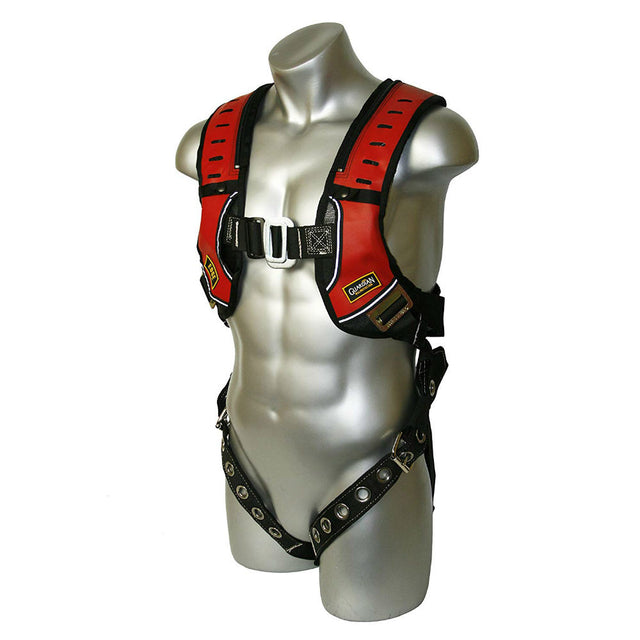 Guardian 181150 HUV Premium Edge Harness SM, Red-Black, Pass-Thru Chest, Tongue Buckle Legs