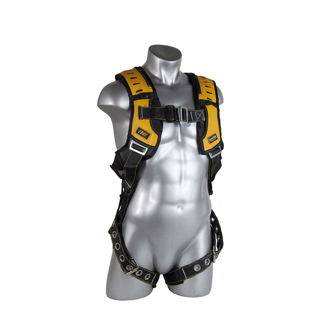 Guardian 181160 HUV Premium Edge Harness SM, Yellow-Black, Pass-Thru Chest, Tongue Buckle Legs