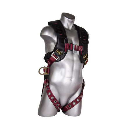 Guardian 182110 HUV Premium Edge Harness SM, Black-Red 3D, Pass-Thru Chest, Tongue Buckle Legs