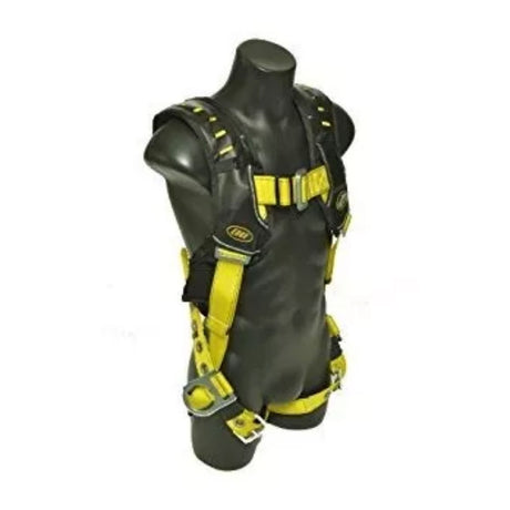 Guardian 182120 HUV Premium Edge Harness SM, Black-Yellow 3D, Pass-Thru Chest, Tongue Buckle Legs