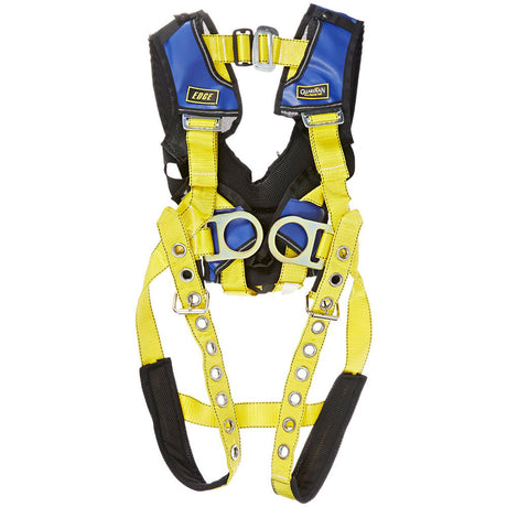 Guardian 182140 HUV Premium Edge Harness SM, Blue-Yellow, 3D With Pass-Thru Chest, Tongue Buckle Legs