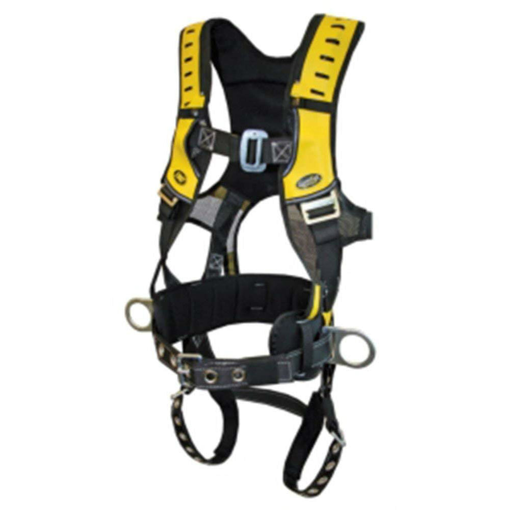 Guardian 193051 Construction Premium Edge Harness M-XL, Red-Black, Pass-Thru Chest, TB Waist/Legs