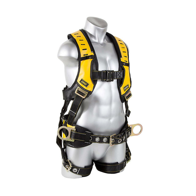 Guardian 193160 Construction Premium Edge Harness SM, Yellow-Black, Pass-Thru Chest, TB Waist/ Legs