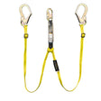 Guardian 20091 4 ft to 6 ft Dual Leg Shock Absorbing Adjustable Lanyard with Steel Rebar Hooks