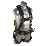 Guardian 21035 Cyclone Construction Harness XL, Black-Yellow, Quick Connect Chest/Leg TB Waist