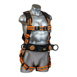 Guardian 21061 Reflective Cyclone Full Body Construction Harness with Dorsal and Hip D Rings M-L