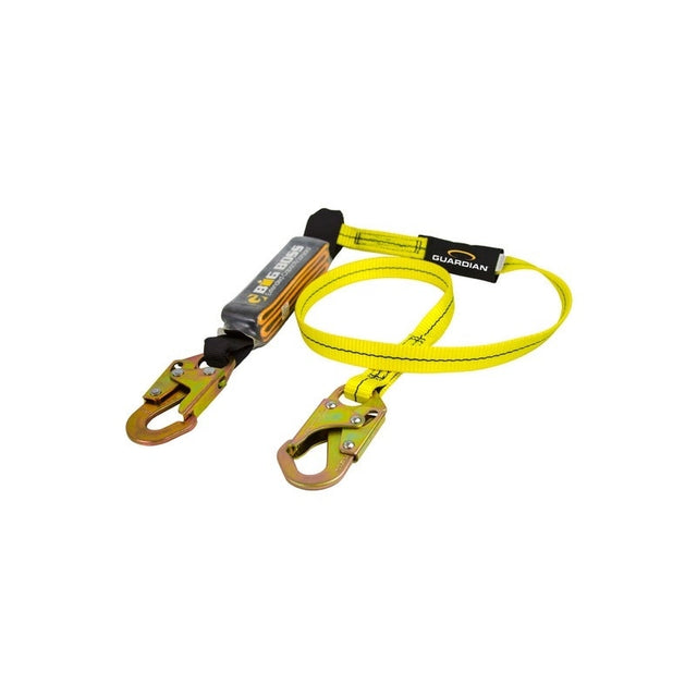 Guardian 21300 6 ft Single Leg Big Boss Extended Free Fall Lanyard with Steel Snap Hooks