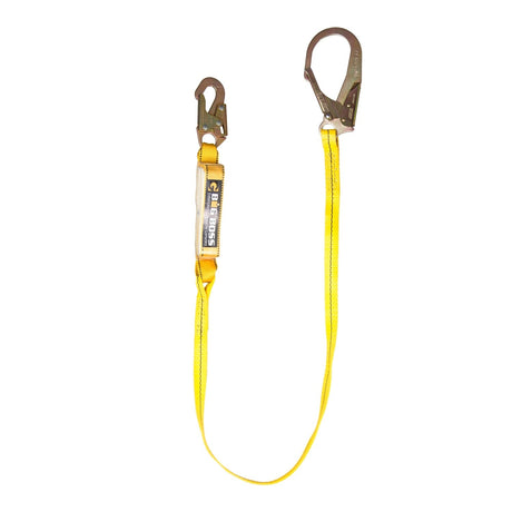Guardian 21301 6 ft. Big Boss Extended Free Fall Single Leg Lanyard with Steel Rebar Hooks