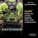 Guardian 3737014 Defender Positioning Full Body Harness XL-XXL Pass-Through Chest Tongue Buckle Legs - 6