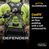 Guardian 3737024 Defender Construction Full Body Harness XS-S Pass-Through Chest Tongue Buckle Legs - 3
