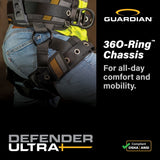 Guardian 3737370 Defender Ultra Plus Construction Full Body Harness XL-XXL with Quick Connect Chest and Tongue Buckle Legs - 5