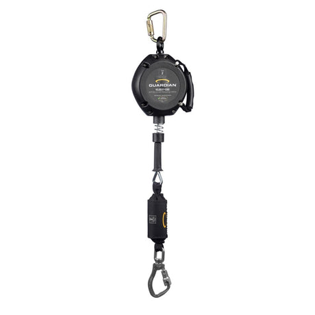 Guardian 4200109 Velocity-Edge Class 2 Self-Retracting Lifeline with Swivel Top and Carabiner, 20 ft Cable (1 Each)