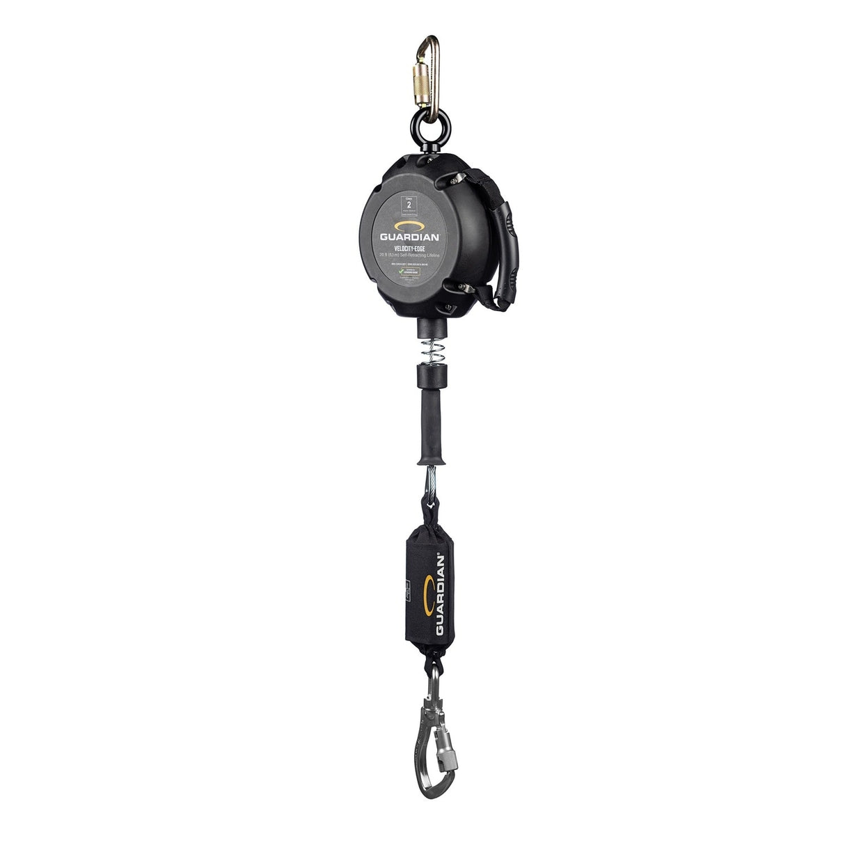 Guardian 4200109 20 ft Class 2 Leading Edge Self-Retracting Lifeline with Aluminum Carabiner - 3