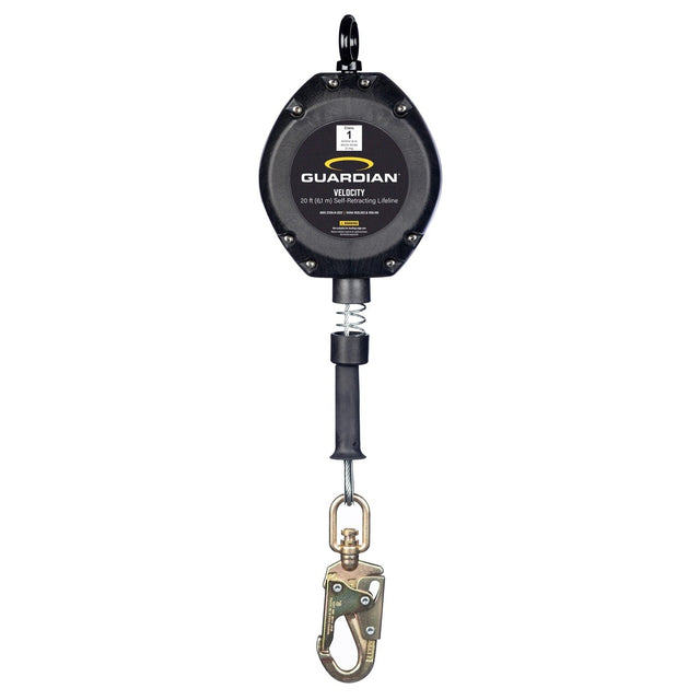 Guardian 42001 Velocity 20 ft Class 1 Cable Self Retracting Lifeline with Snap Hook (1 Each)