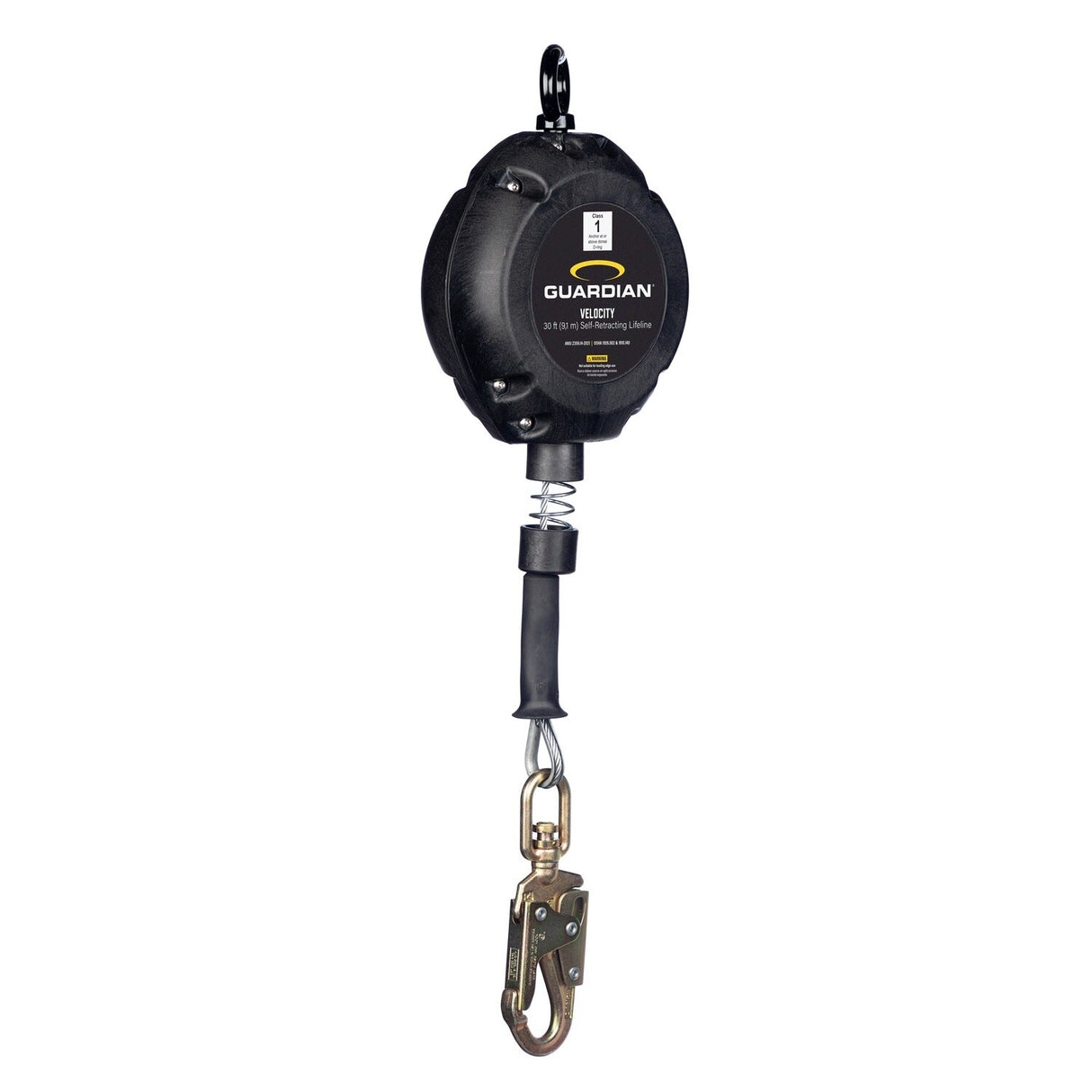 Guardian 42002 30 ft Velocity Class 1 Cable Self Retracting Lifeline with Steel Snap Hook - 2