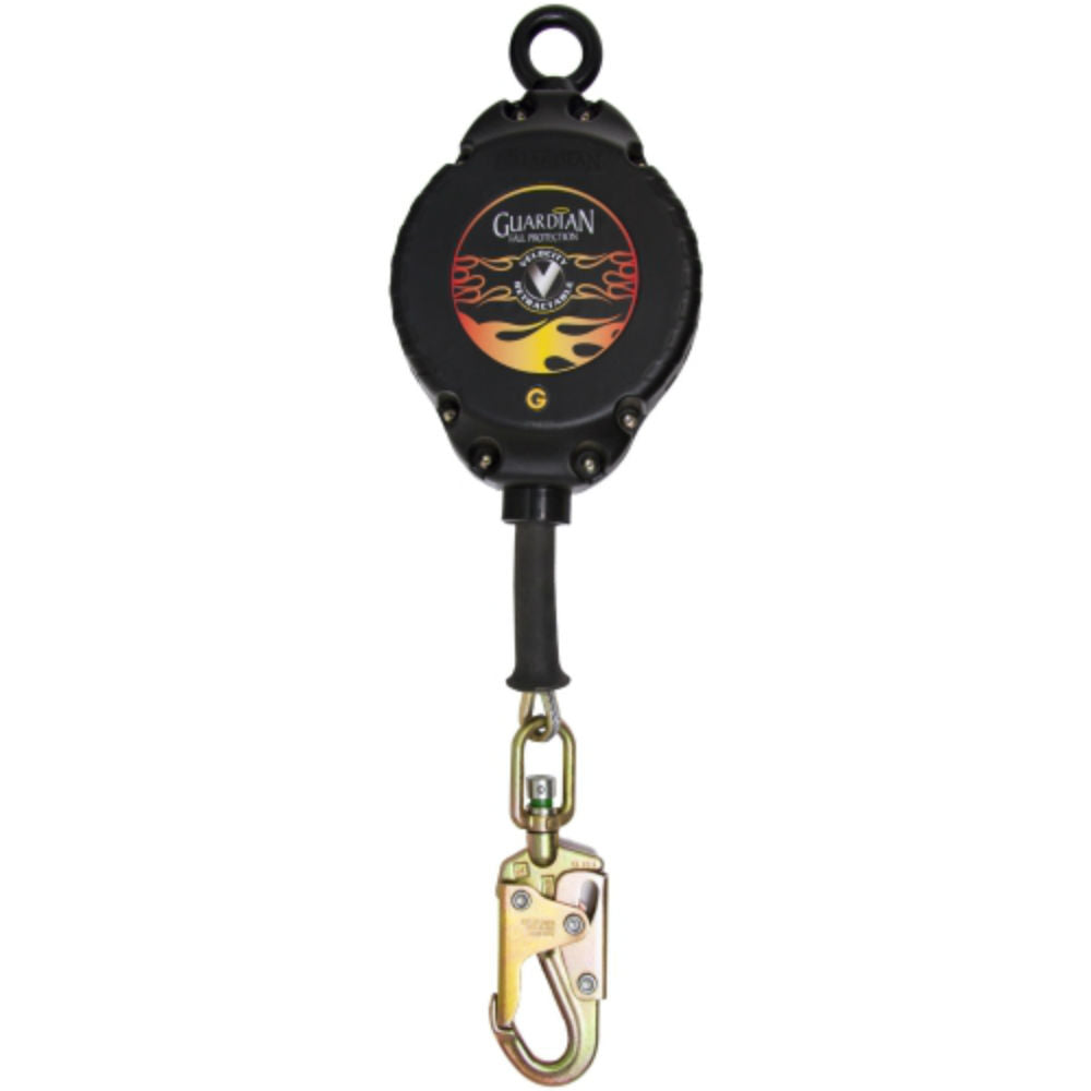 Guardian 42005 100' 3/16" HD Galvanized Cable SRL w/ Swivel Top, Swivel Snap Hook, Carabiner