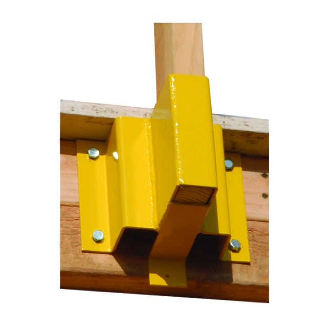 Guardian 61029 2 x 4 Guardrail Receiver Wall Mounted Post Receiver Powder Coated Steel (1 Each)