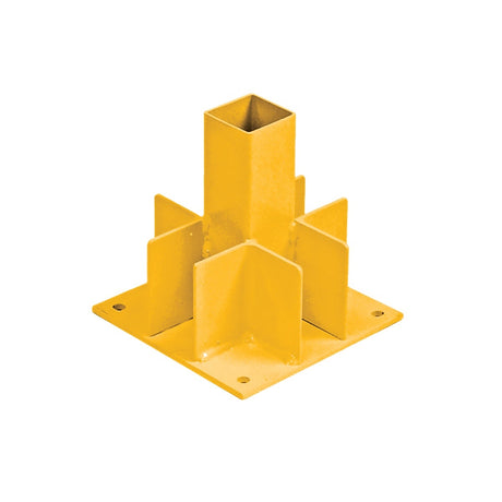 Guardian 61140 Stair Mount Receiver for Universal Guardrail Posts 6 x 6 x 6.7 in Yellow Powder Coated Steel