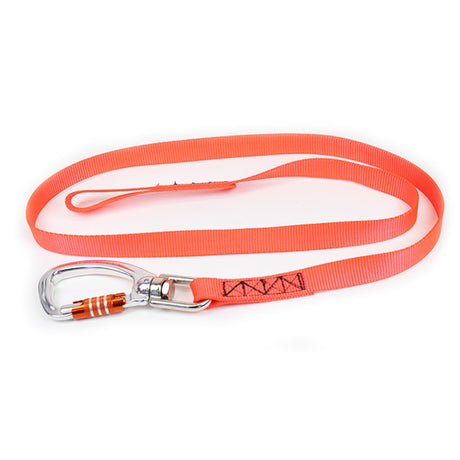 Guardian L72803TSWLP-R 72 in. Heavy Duty Web Tool Tether with Triple Action Swivel Lock Carabiner and Web Loop, Orange (Single)