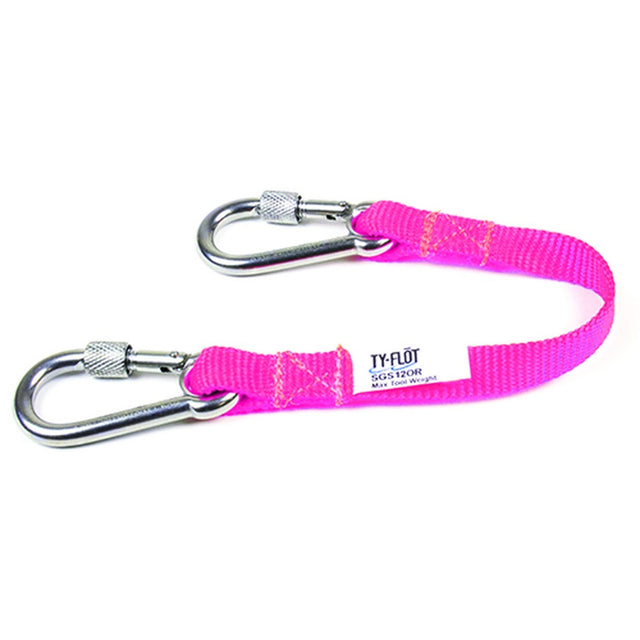 Guardian SGS12PK Pink Positive Control Tool Tether 12 in with Screw Gate Ends (10 Pack)