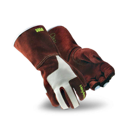 HexArmor 5050-M (8) HeatHide Split Cow Gauntlet, size M