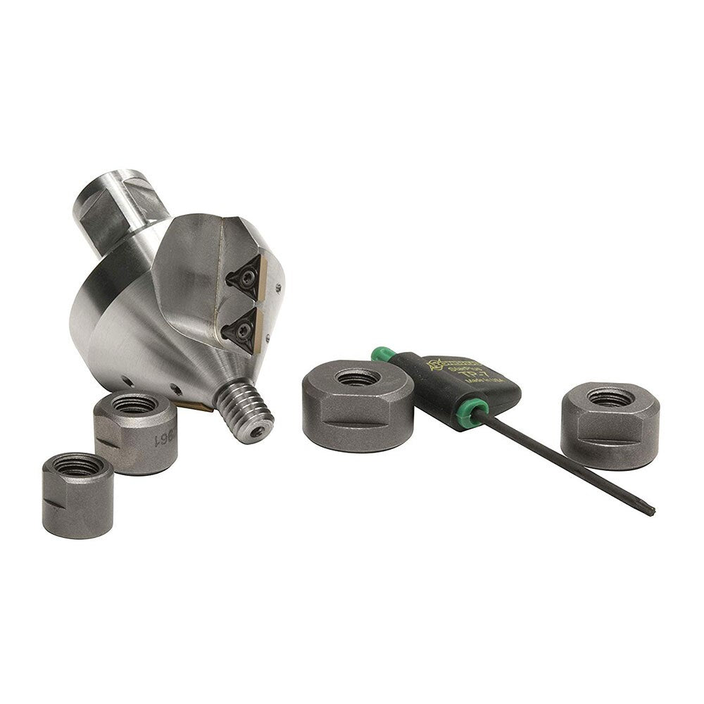 Hougen 12965 82 Degree Double Flute Carbide Countersink Kit with 4 Pilots and Torx Wrench