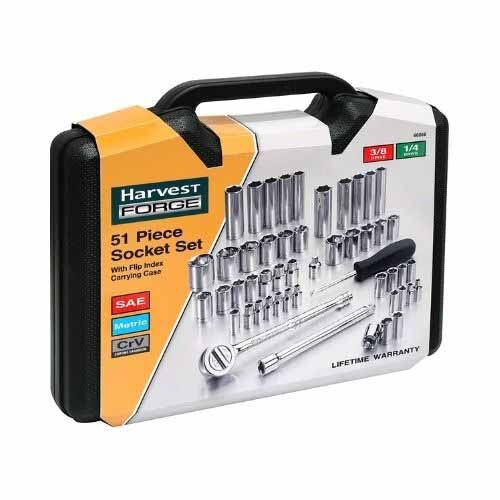HarvestForge 66068 51 Pc. , 1/4" & 3/8" Drive, Sae /Metric Socket Set - 2