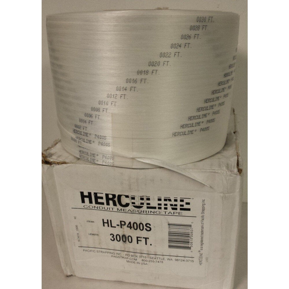 Herculine HLP400S 1/4" x 3000' 400 lb. Pull and Measure Tape