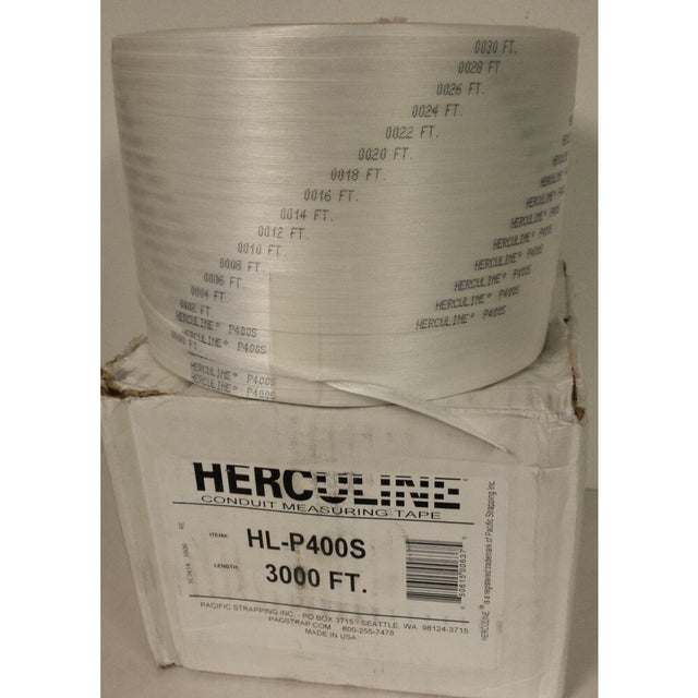 Herculine HLP400S 1/4" x 3000' 400 lb. Pull and Measure Tape