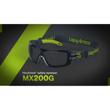 HexArmor 11-12002-05 MX200G Clear TruShield 2SF Safety Glasses With Gasket And Cloth Strap - 2