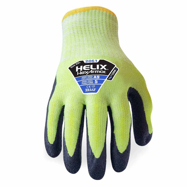 HexArmor 2061-L (9) Helix HPPE Knit with Latex Palm Dip, size L