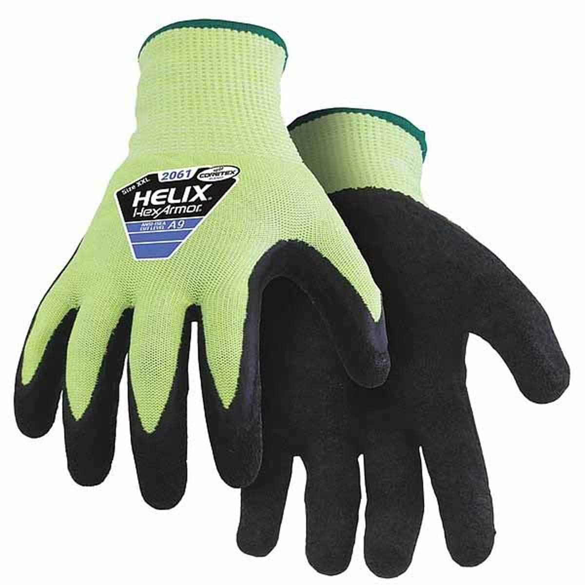 HexArmor 2061-S (7) Helix HPPE Knit with Latex Palm Dip, Size S