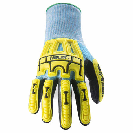 HexArmor 3012 Helix A5 15G HPPE Glass Blend Impact PU Dip High-Flex Knit Work Gloves